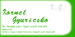 kornel gyuricsko business card
